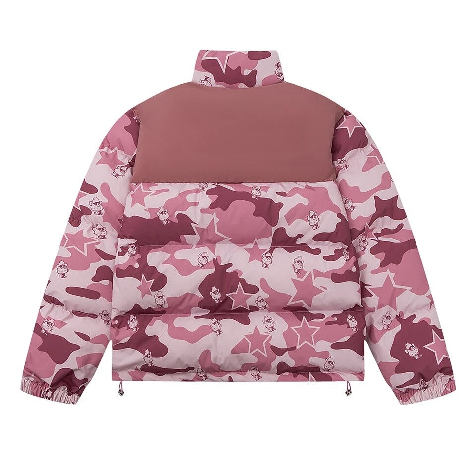 Kitty Kawaii Camo Puffer Jacket (Multiple Colours)