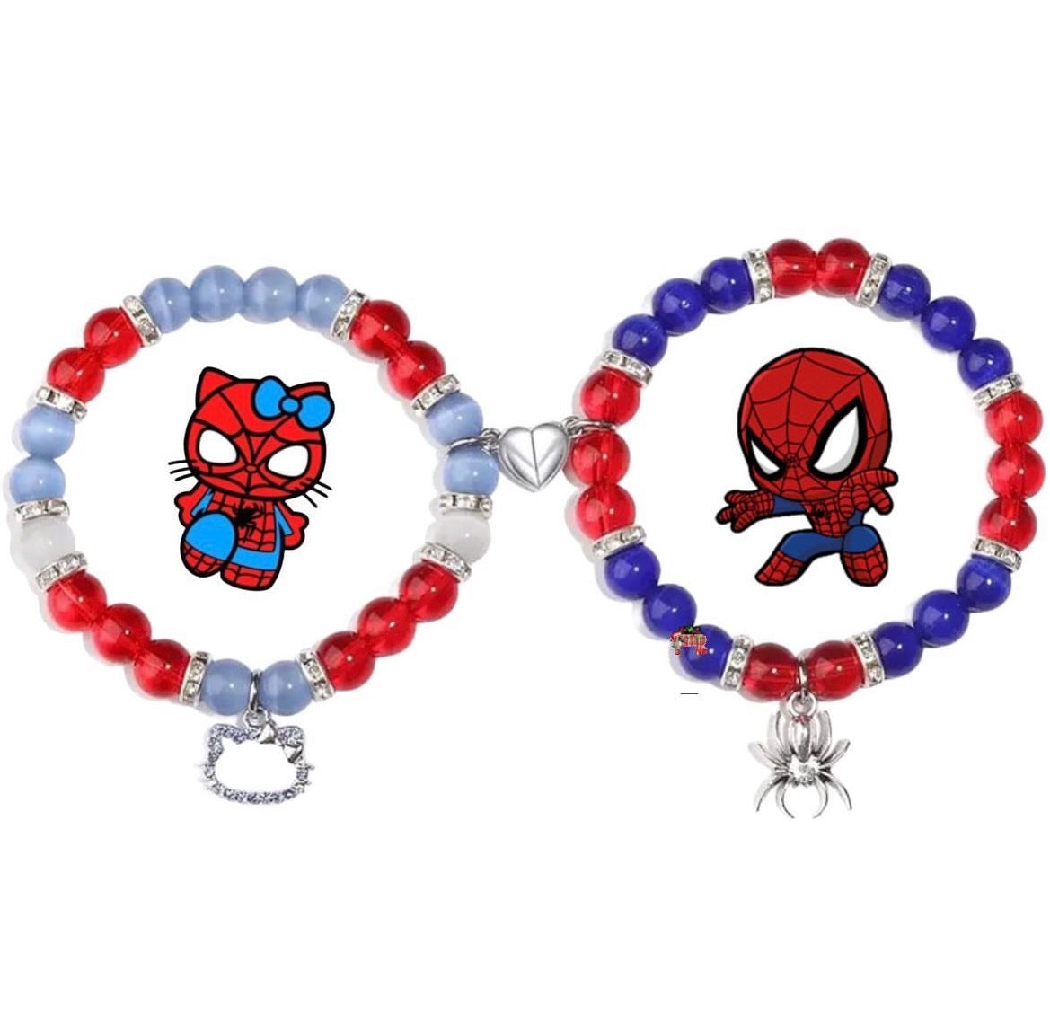 Couple Spider Man or Hello Kitty Handmade Bracelet ( Sold Individually)