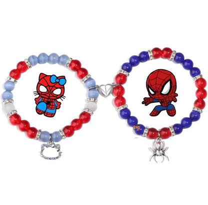hello kitty x spider-man bracelet set