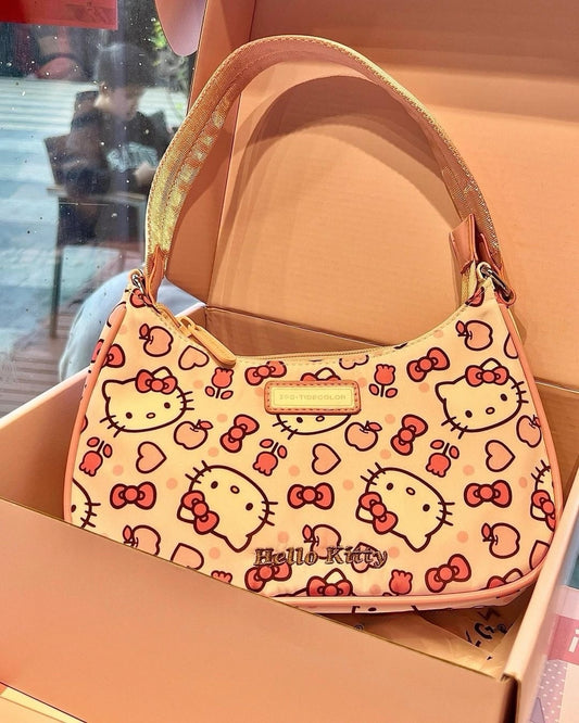 Hello Kitty Y2K Pink Heart Bow Roses Shoulder Hand Bag